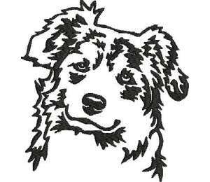 Stickdatei - Australian Shepherd Silhouette